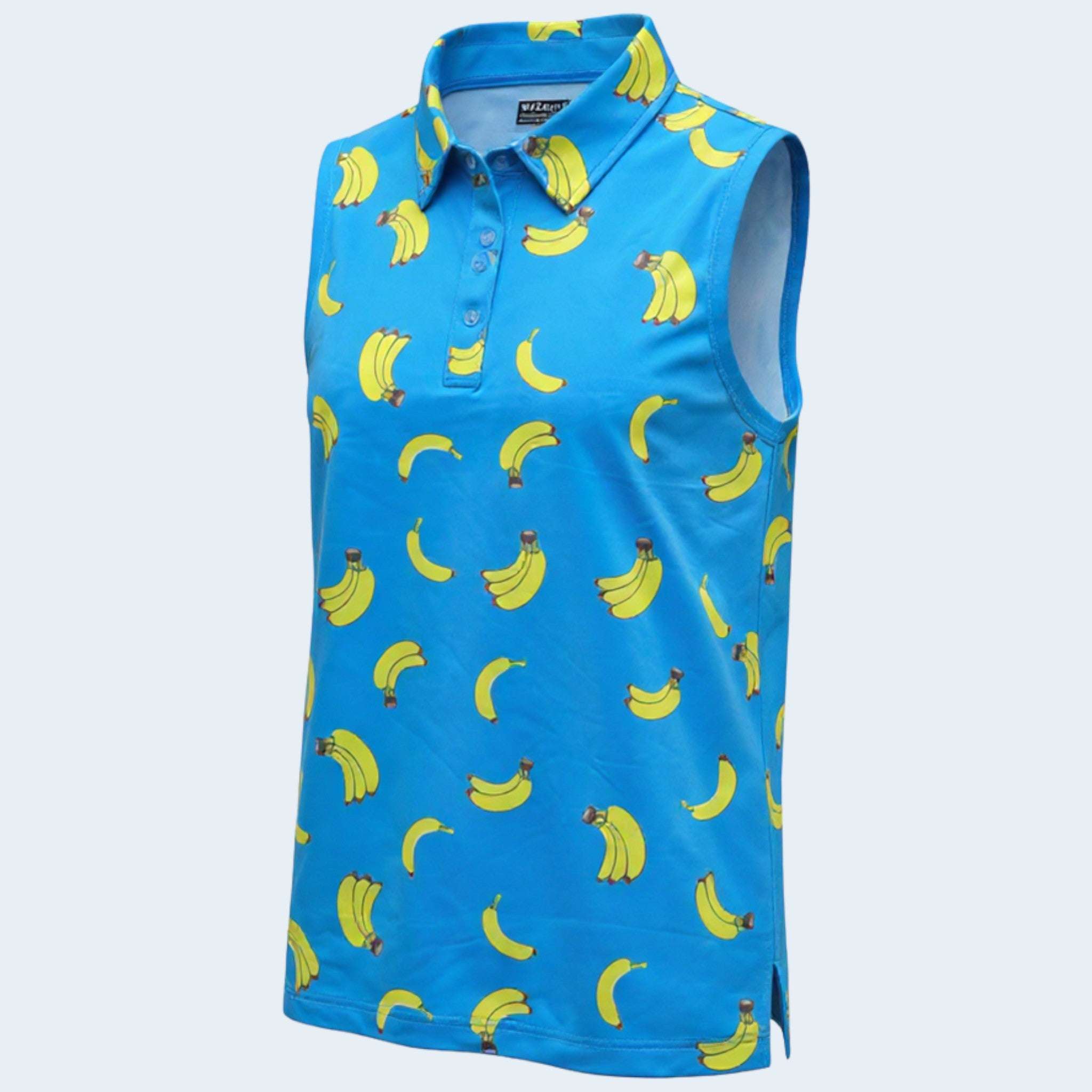 Gone Bananas Ladies Sleeveless Polo - Sky Blue